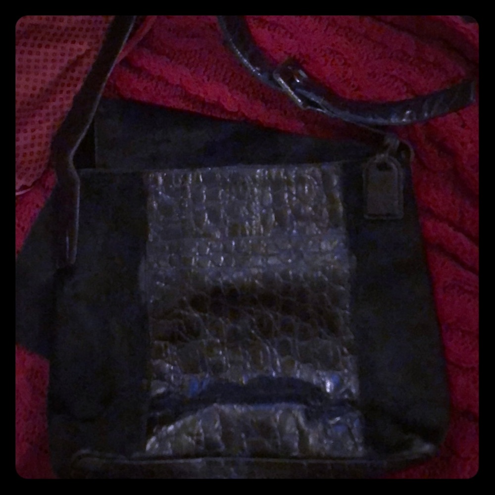 Beautiful hide/Suede/alligator skins Messenger ba - Picture 1 of 4